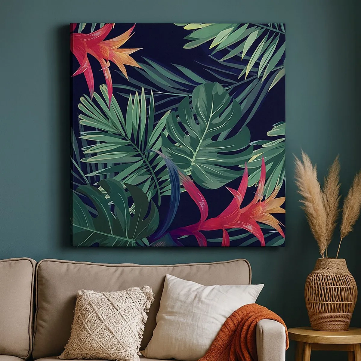 Canvastavla - Bild på duk - Brinna i grönskan - 30x30 cm