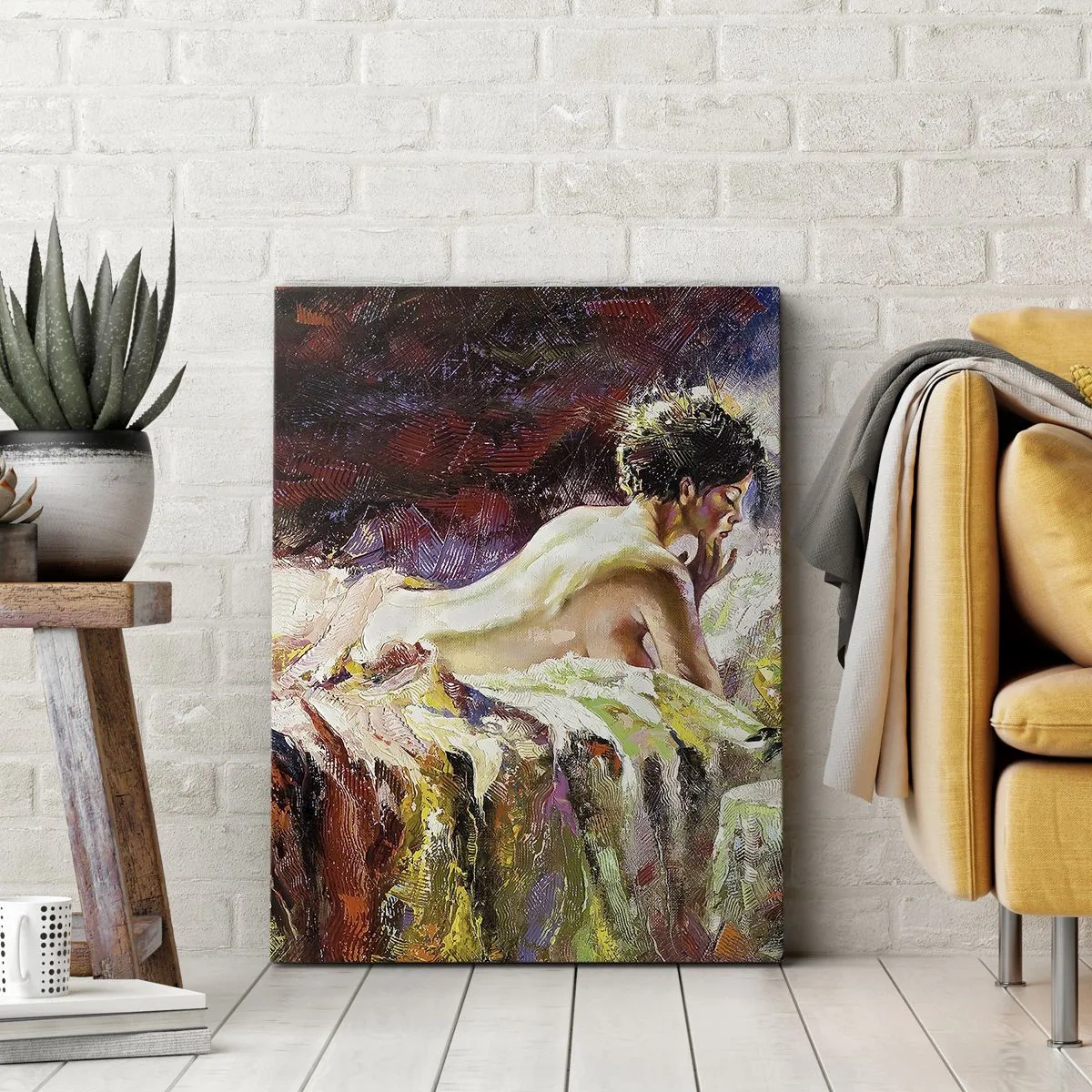 Canvastavla - Bild på duk - Venus försänkt i sina tankar - 50x70 cm