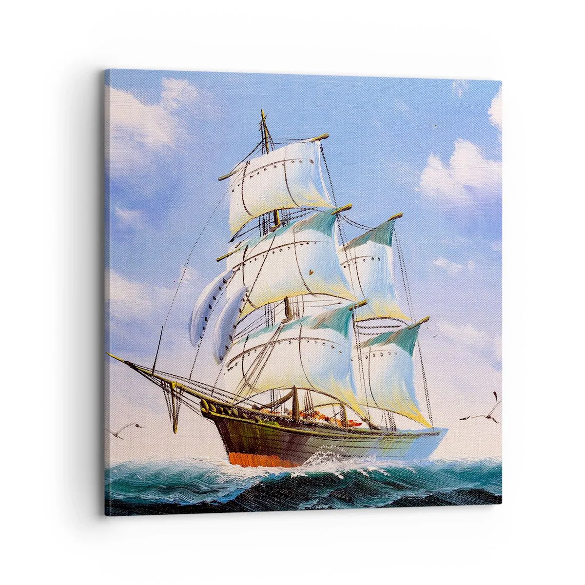 Canvastavla - Bild på duk - Stolt med vinden - 70x70 cm