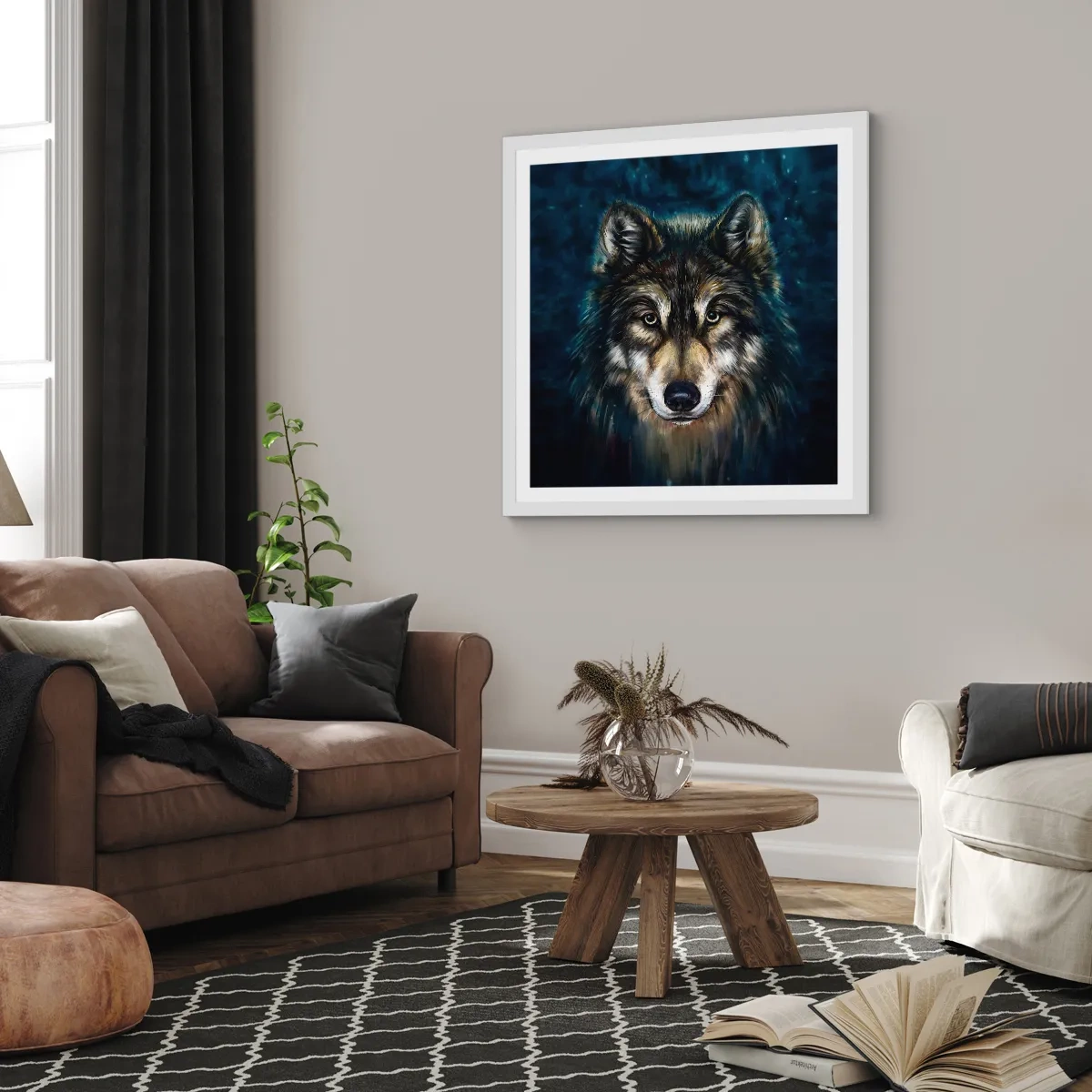 Affisch i vit ram - Alfa? Och omega - 50x50 cm