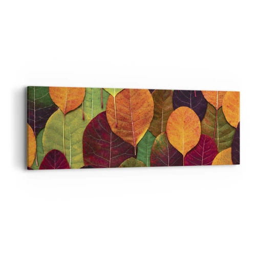 Canvastavla - Bild på duk - Höstmosaik - 90x30 cm