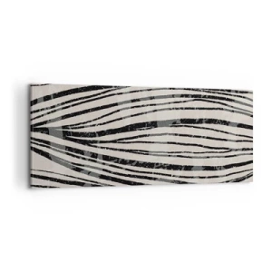 Canvastavla - Bild på duk - Stänk av linjer - 100x40 cm