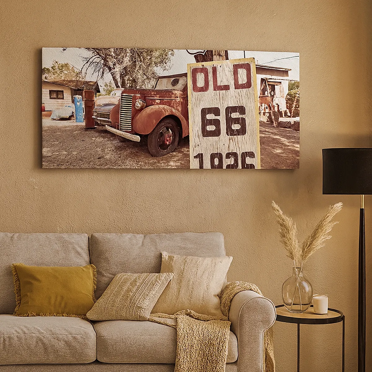 Canvastavla - Bild på duk - Amerikanska provinsens legend - 30x30 cm