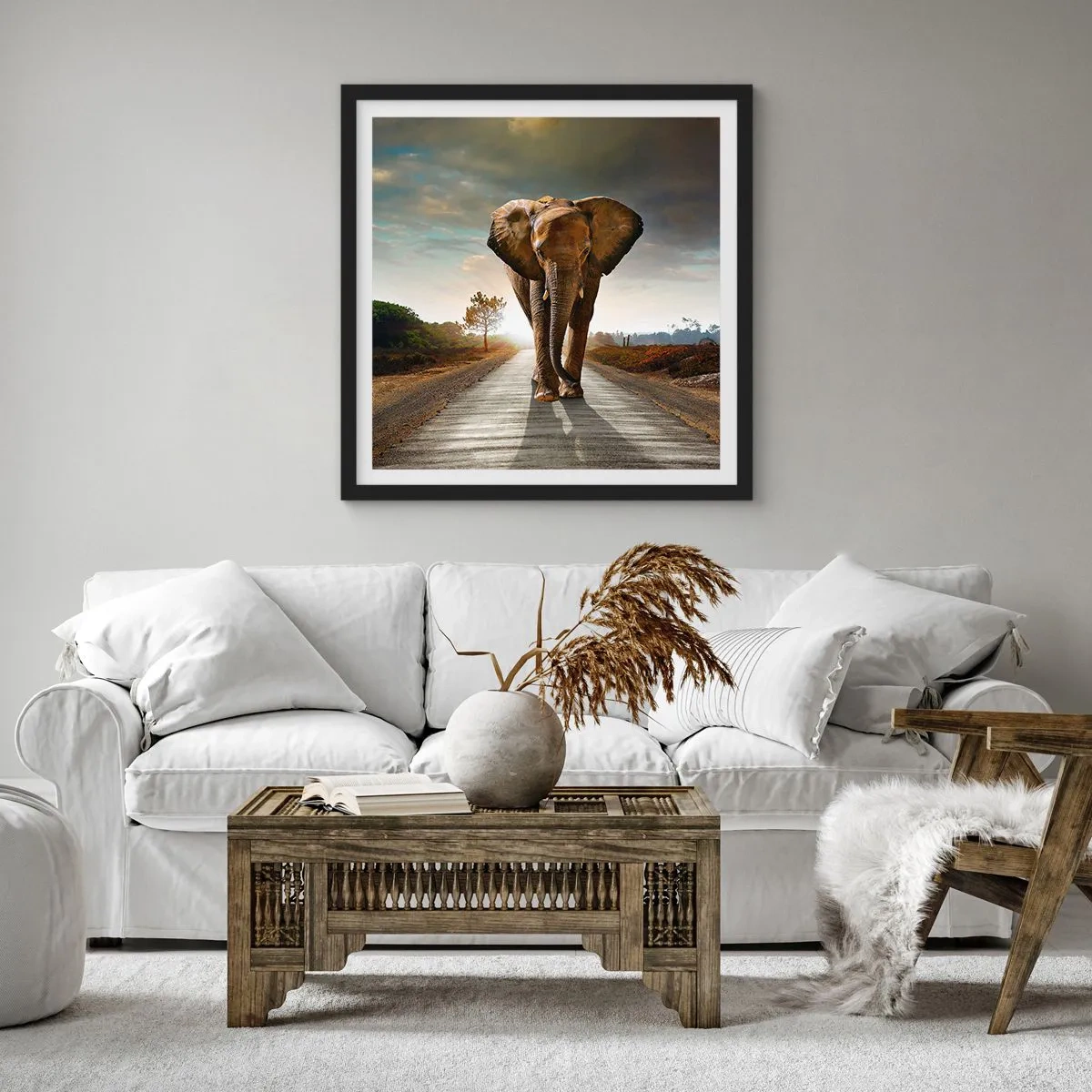 Affisch i svart ram - Inte alls i en porslinsbutik - 40x40 cm