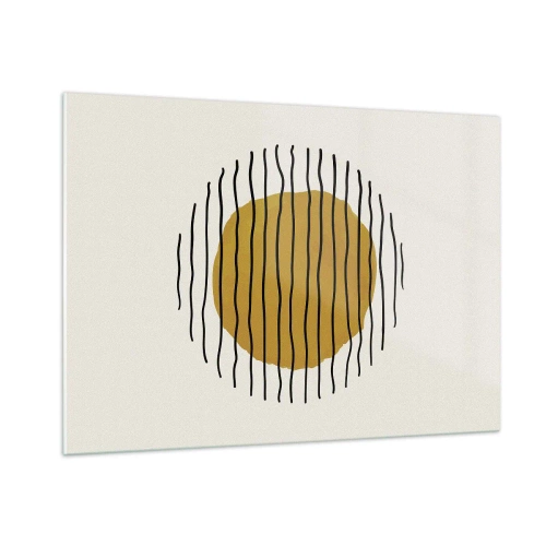 Glastavla - Bild på glas - Abstraktion som darrar av glöd - 100x70 cm