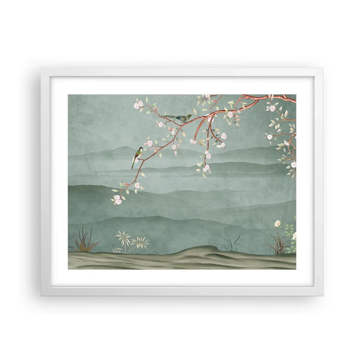 Affisch i vit ram - Vår, ah, det är du - 50x40 cm