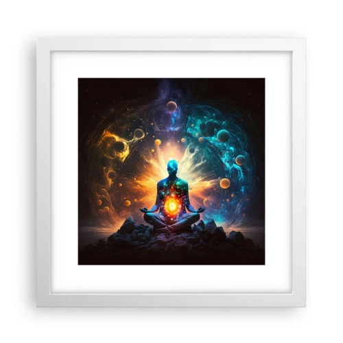 Affisch i vit ram - Kosmisk stillhet - 30x30 cm