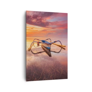 Canvastavla - Bild på duk - Tropiska kvällens lugn - 80x120 cm