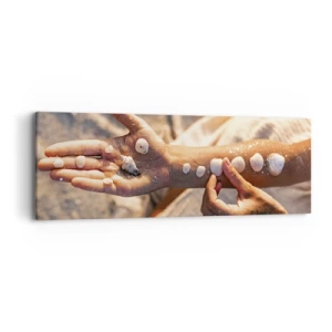 Canvastavla - Bild på duk - Skönhet inom handens räckvidd - 90x30 cm