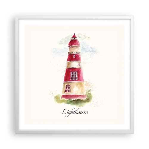 Affisch i vit ram - Det är alltid något väder - 60x60 cm