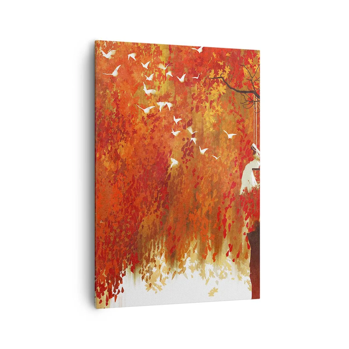 Canvastavla - Bild på duk - Flyger hon med oss? - 70x100 cm