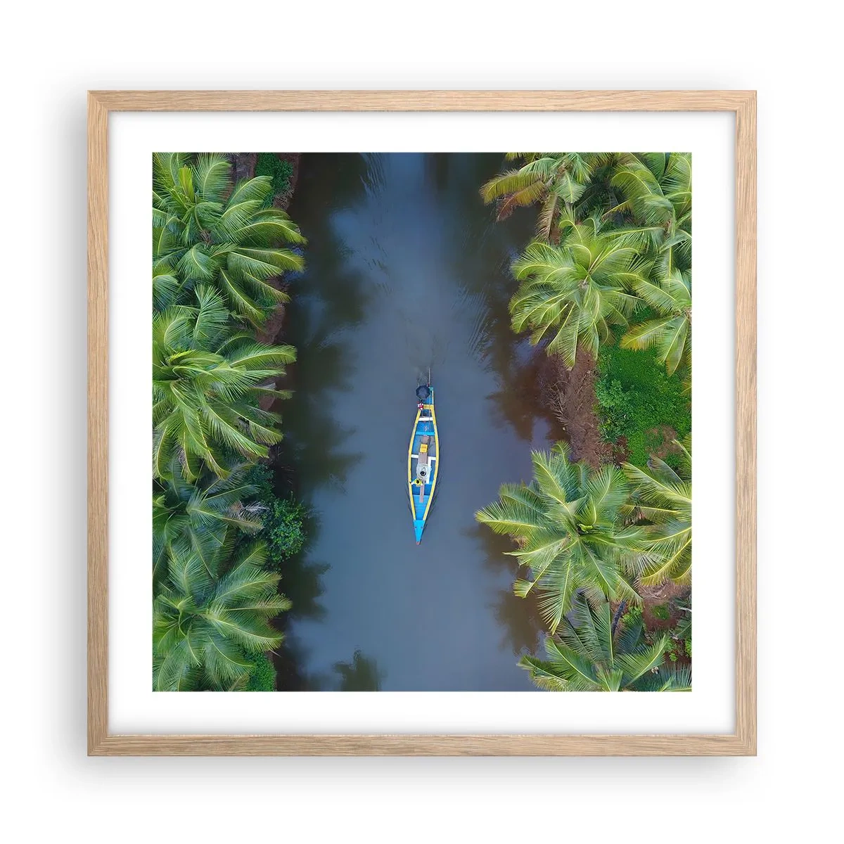 Affisch i ram av ljusek - På en tropisk stig - 50x50 cm