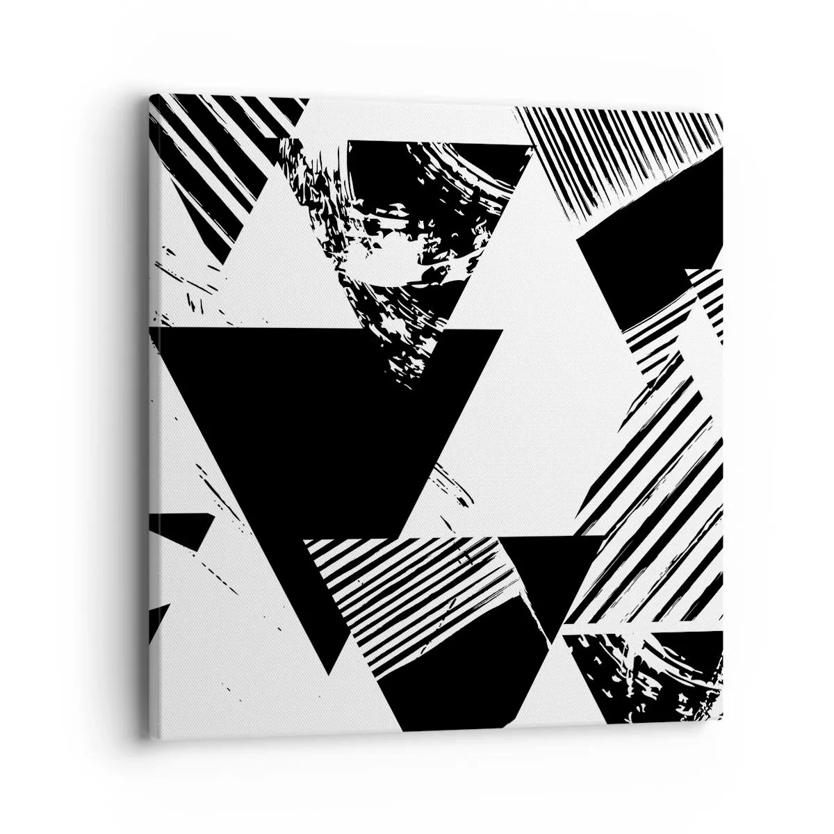 Canvastavla - Bild på duk - Det regnar trianglar - 40x40 cm