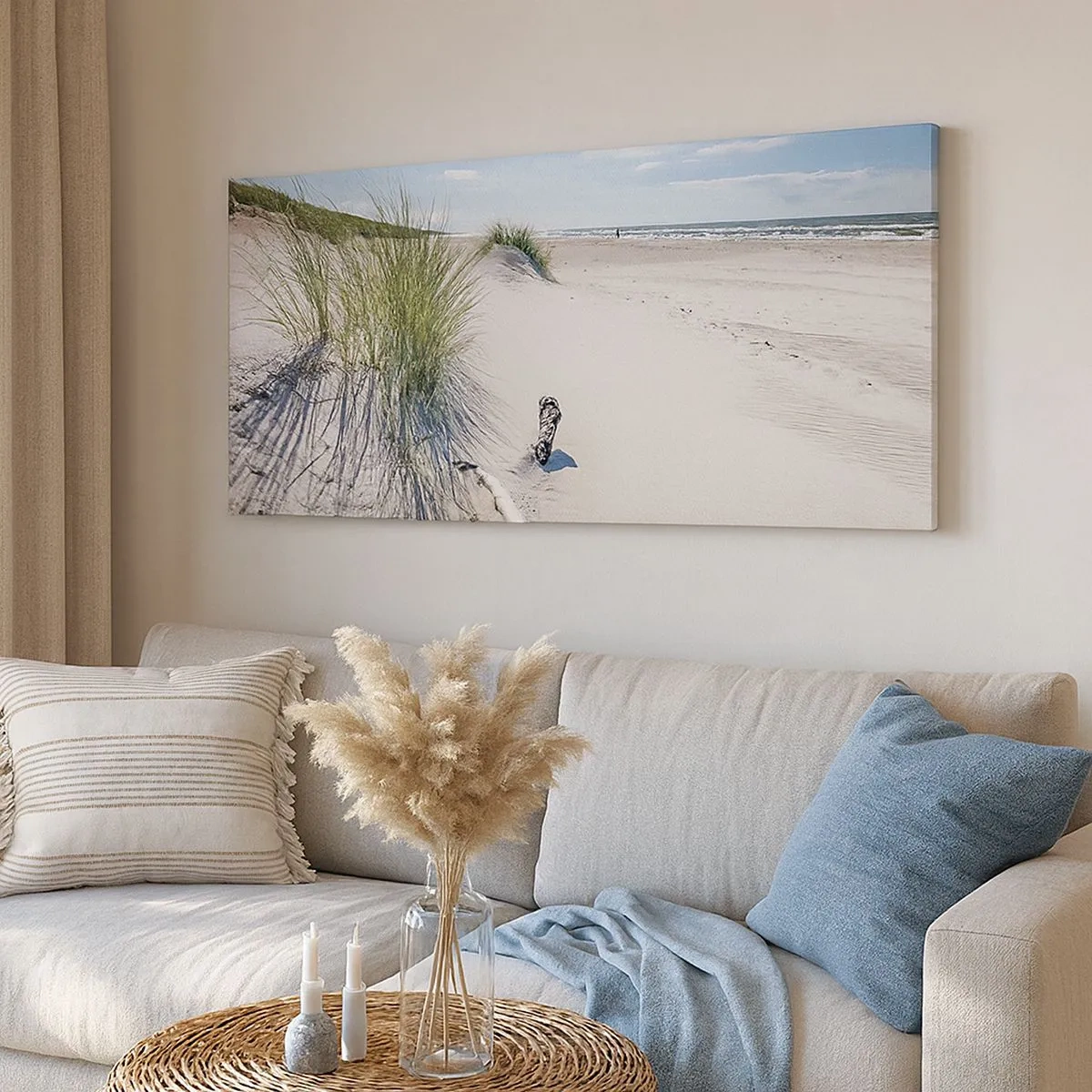 Canvastavla - Bild på duk - Vackrast? Östersjöstrand - 100x40 cm