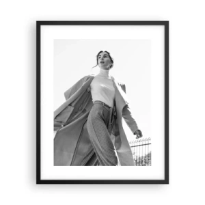 Affisch i svart ram - Följer du med mig? - 40x50 cm