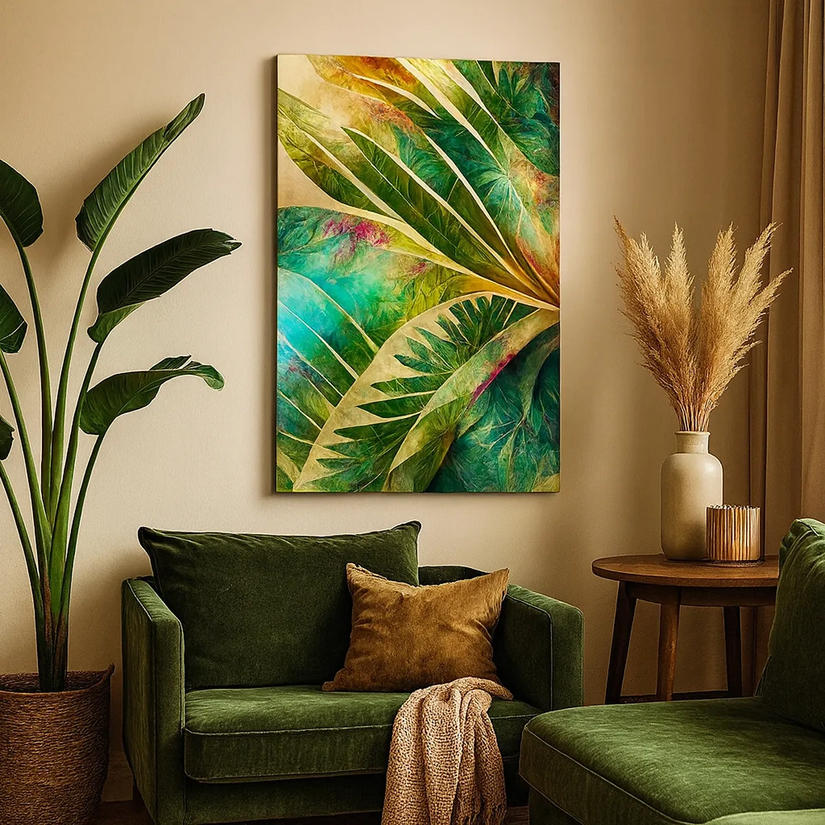 Canvastavla - Bild på duk - Färger i tropikerna - 50x70 cm