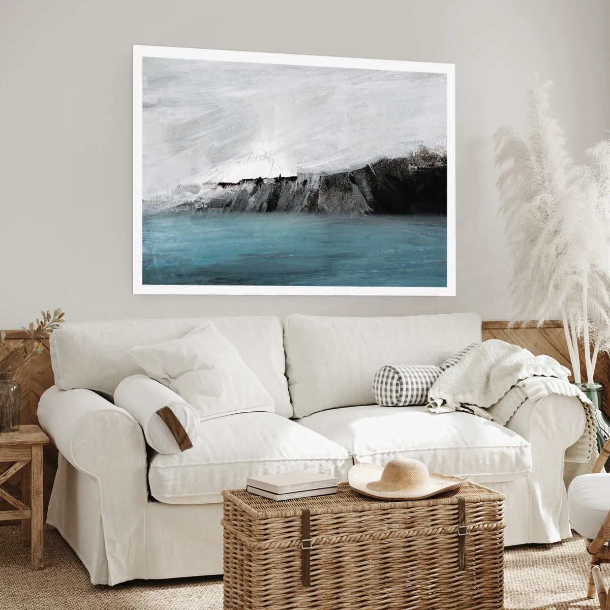 Affisch - Vatten - jord: en krock mellan elementen - 50x40 cm