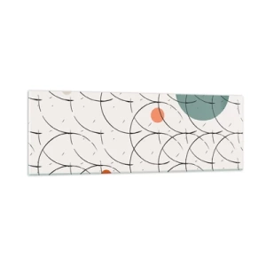 Glastavla - Bild på glas - I popkonstens anda - 90x30 cm