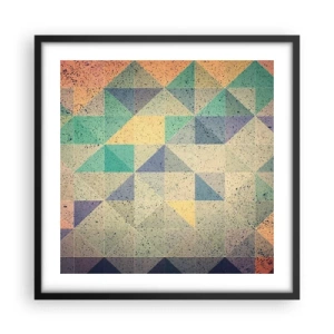 Affisch i svart ram - Trianglarnas republik - 50x50 cm