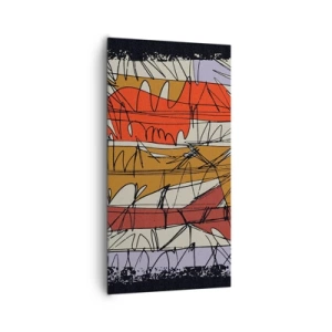 Canvastavla - Bild på duk - Spontan komposition - 65x120 cm