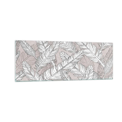 Glastavla - Bild på glas - Fjäderstorm - 140x50 cm