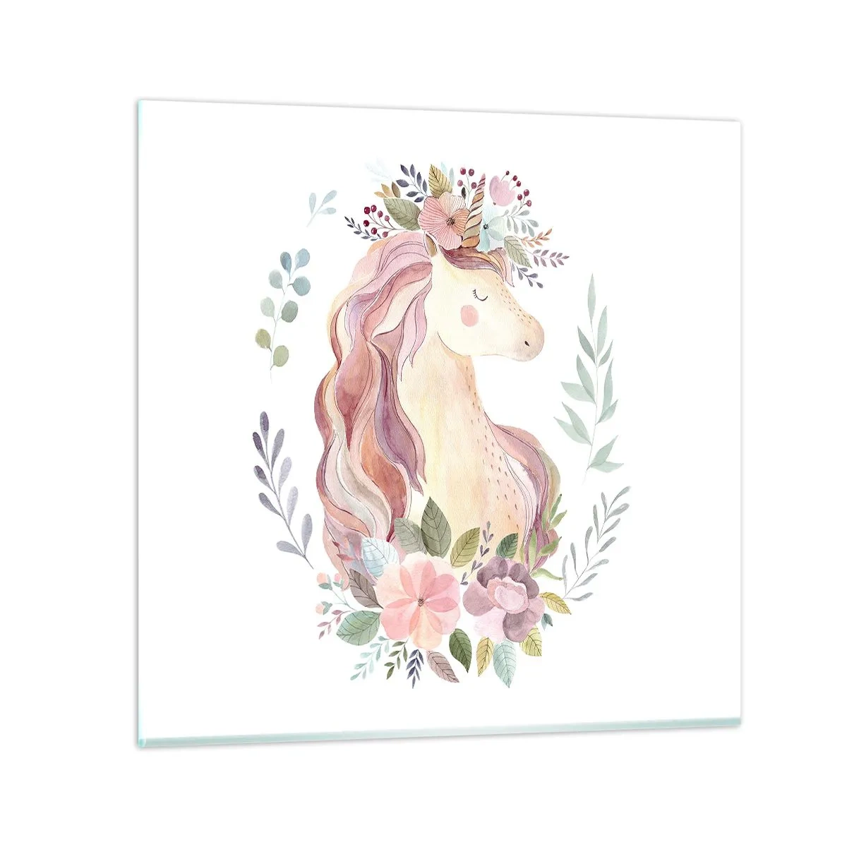 Glastavla - Bild på glas - En inbjudan till sagornas värld - 60x60 cm