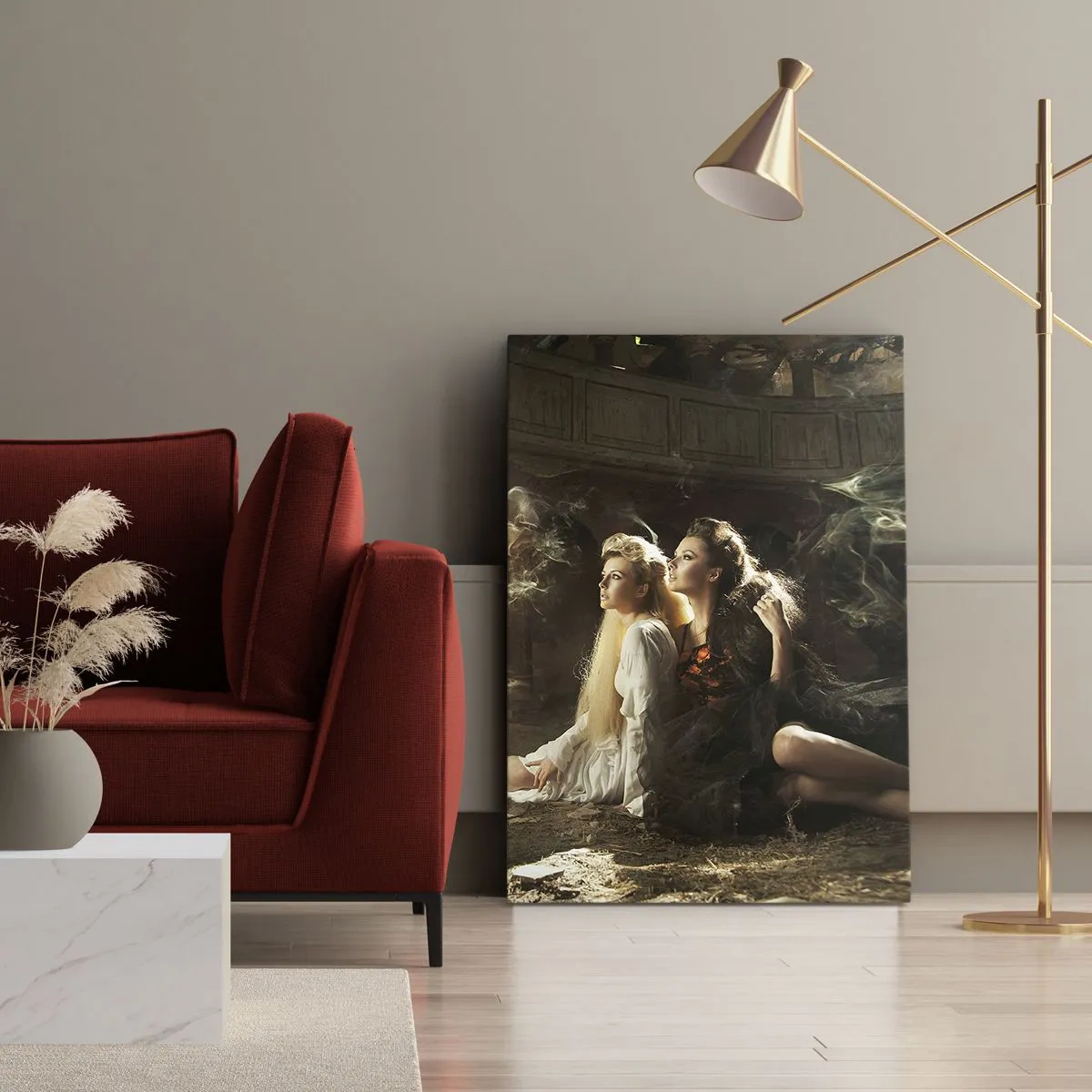 Canvastavla - Bild på duk - Och så blev det poesi - 45x80 cm