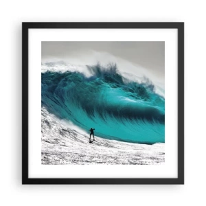 Affisch i svart ram - Utmaningen accepterad - 40x40 cm