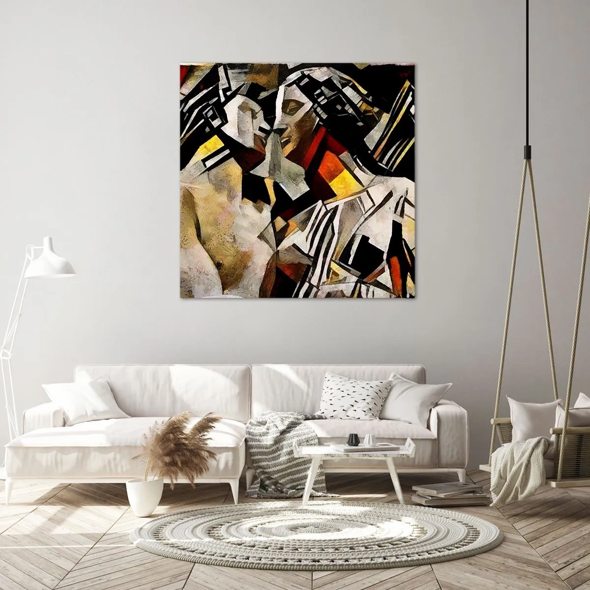 Canvastavla - Bild på duk - Statykyss - 50x50 cm