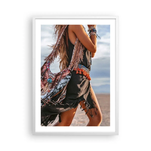 Affisch i vit ram - Shamanens flicka - 50x70 cm