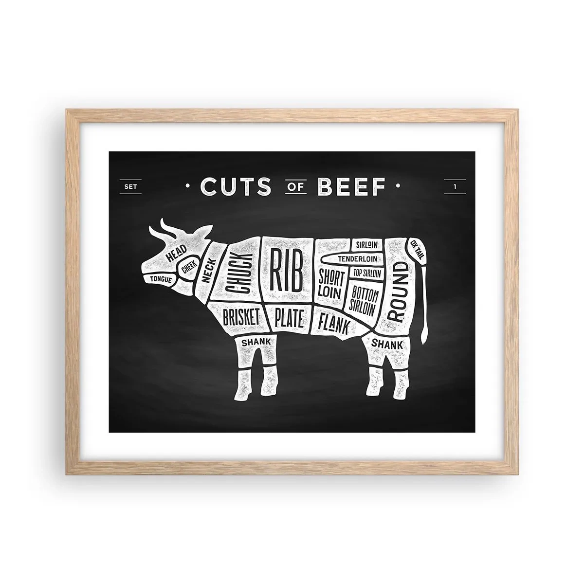 Affisch i ram av ljusek - Styckarens ABC - 50x40 cm