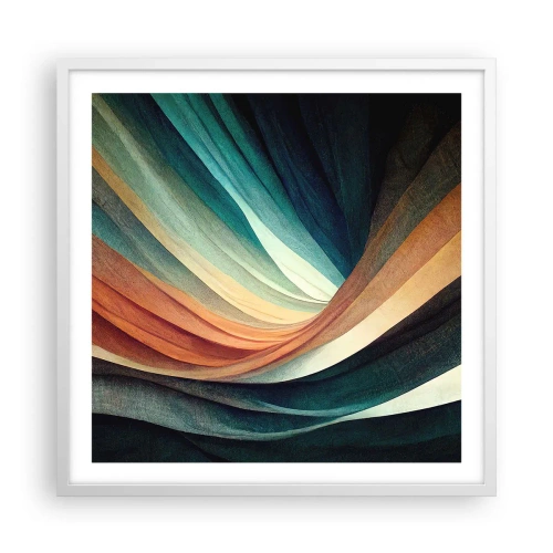 Affisch i vit ram - Vävd av färger - 60x60 cm