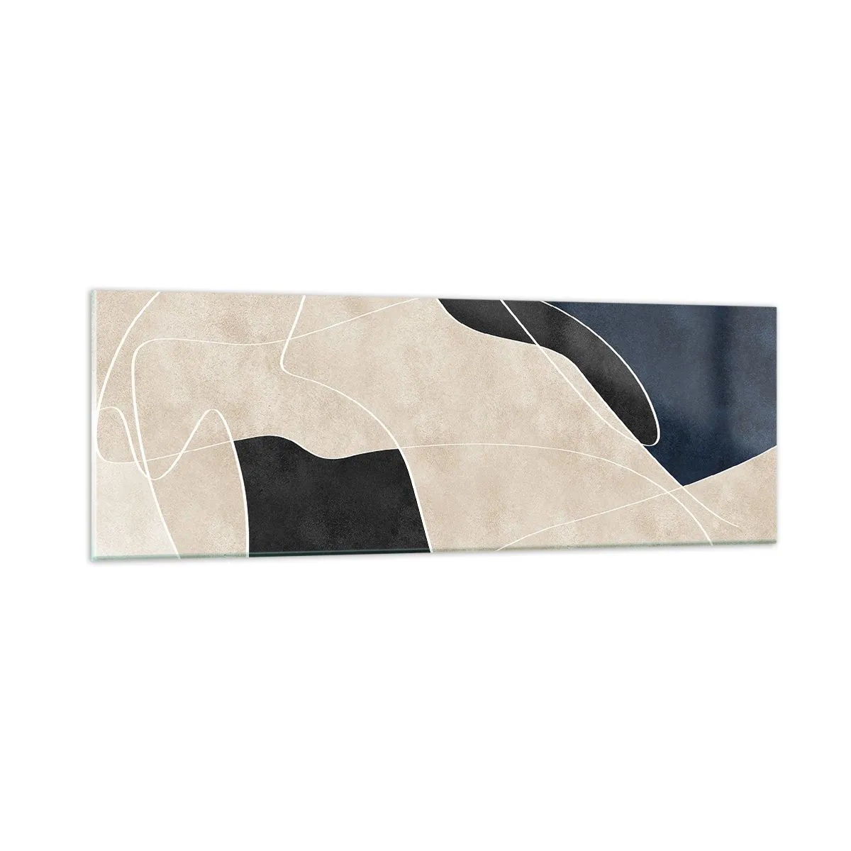 Glastavla - Bild på glas - Abstrakt komposition - färgkontrast - 90x30 cm