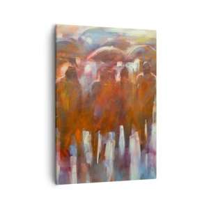Canvastavla - Bild på duk - Jämna i regn och dimma - 50x70 cm