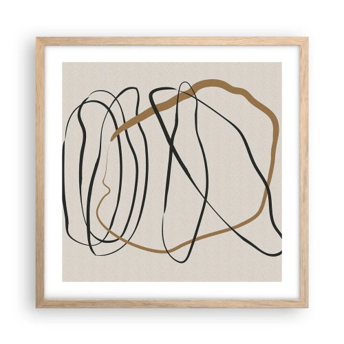 Affisch i ram av ljusek - Komposition: besittande dans - 50x50 cm