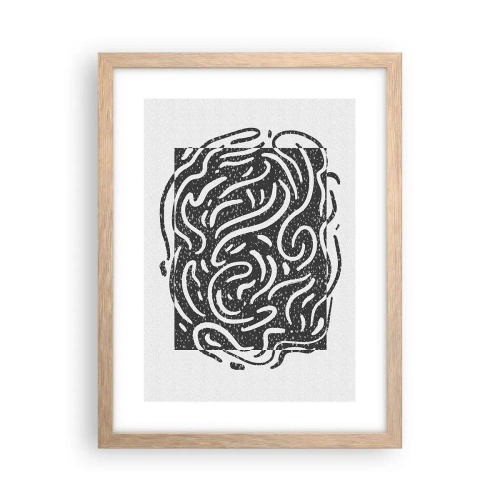 Affisch i ram av ljusek - Abstraktion: en dans av glädje - 30x40 cm