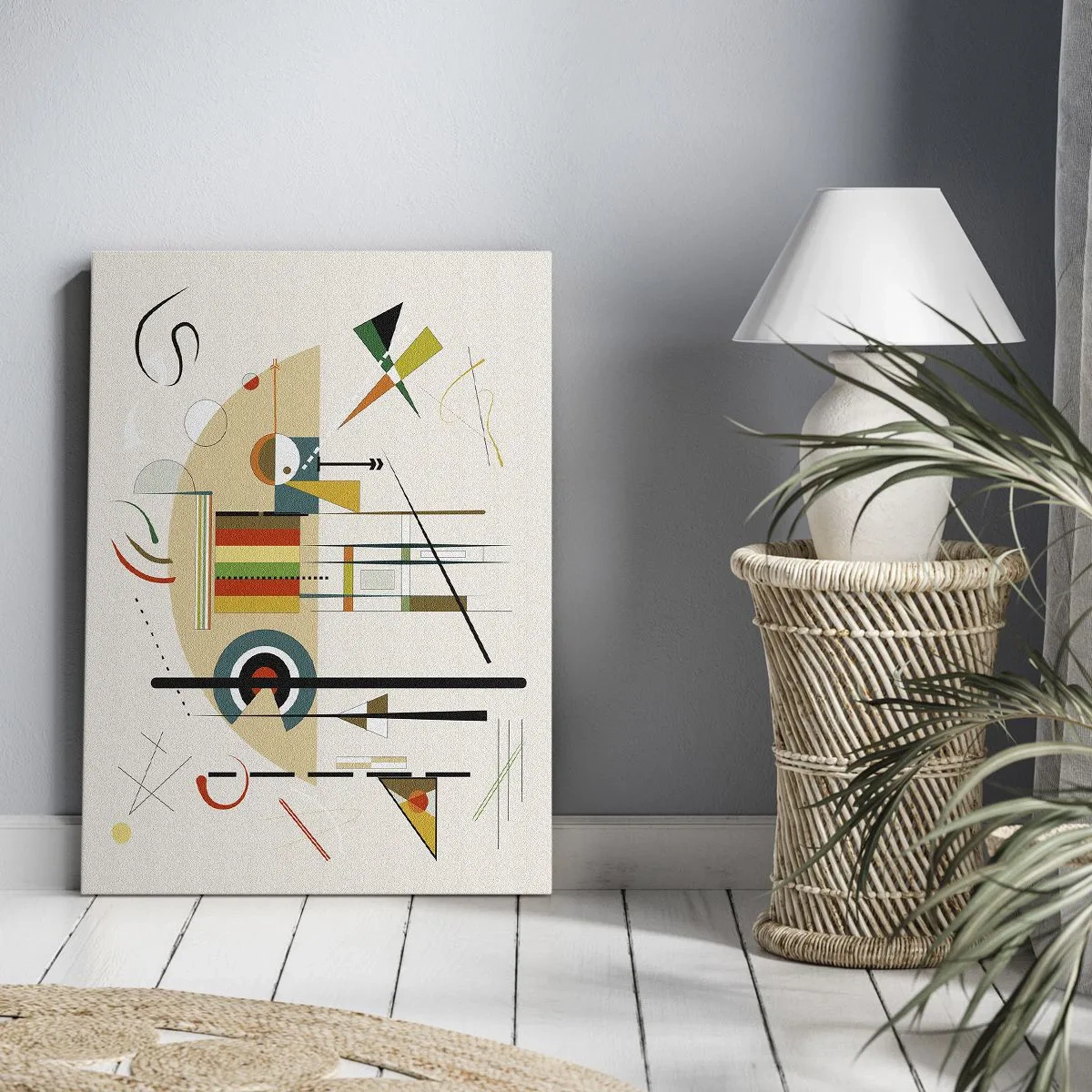 Canvastavla - Bild på duk - Så världen skrattar - 55x100 cm