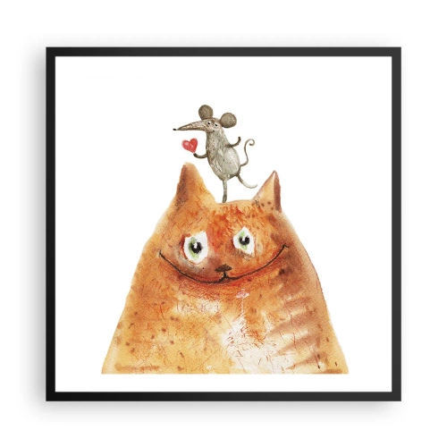 Affisch i svart ram - Kärlekens paradoxer - 60x60 cm