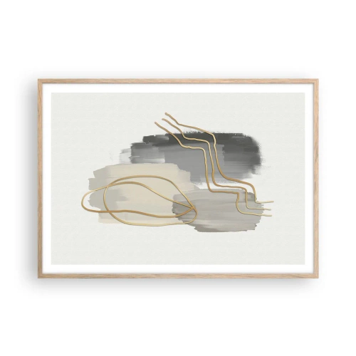 Affisch i ram av ljusek - Varaktighet och rörelse - 100x70 cm