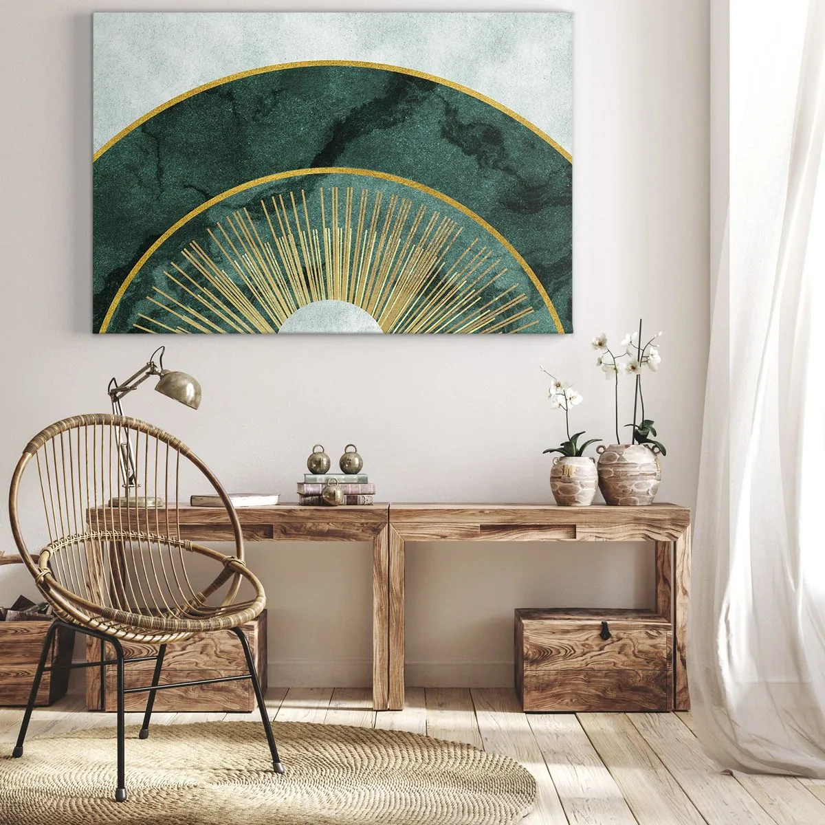 Canvastavla - Bild på duk - Ett annorlunda solsystem - 120x80 cm