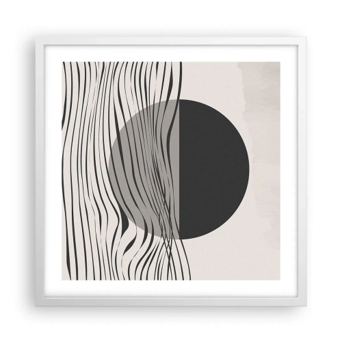Affisch i vit ram - Halvdan komposition - 50x50 cm