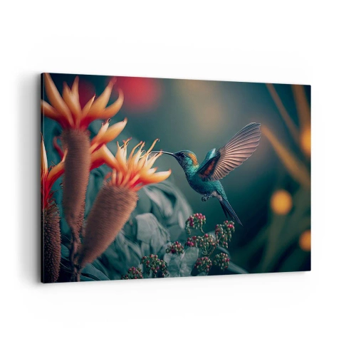 Canvastavla - Bild på duk - Ett verkligt färgglatt liv - 100x70 cm