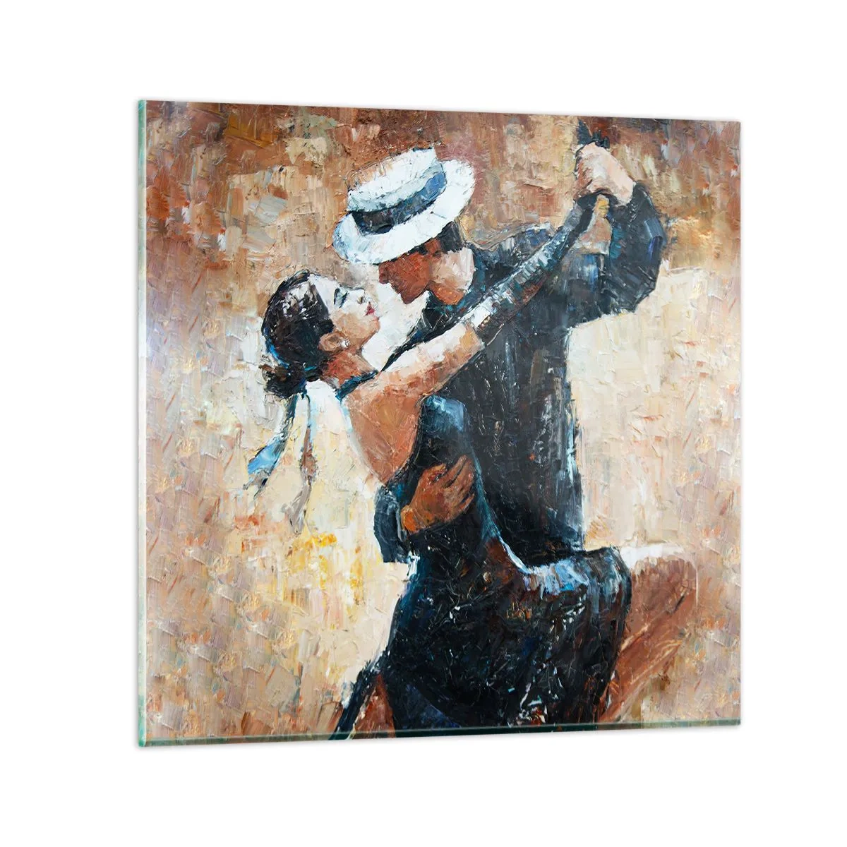 Glastavla - Bild på glas - A la Rudolf Valentino - 70x70 cm