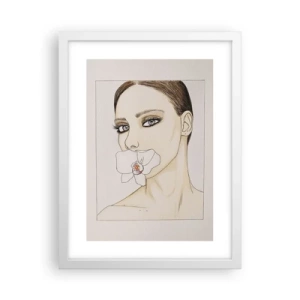 Affisch i vit ram - Elegansens och skönhetens symbol - 30x40 cm