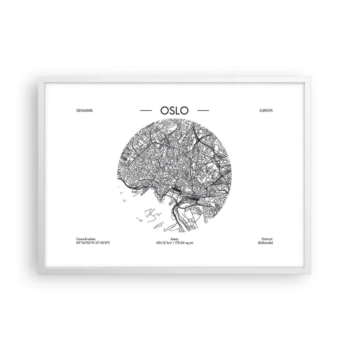 Affisch i vit ram - Oslos anatomi - 70x50 cm