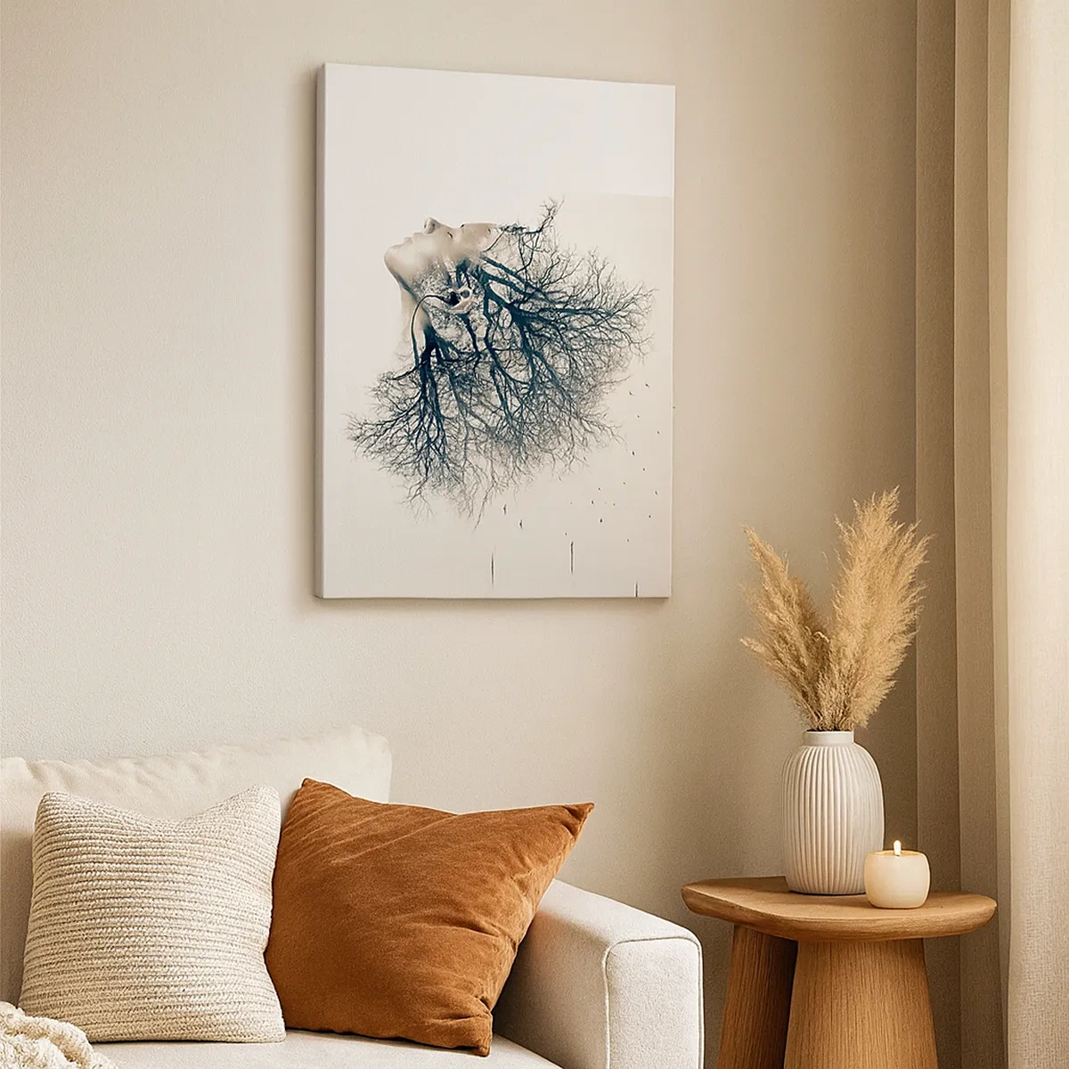 Canvastavla - Bild på duk - Lyssnar på trädens viskningar - 50x70 cm