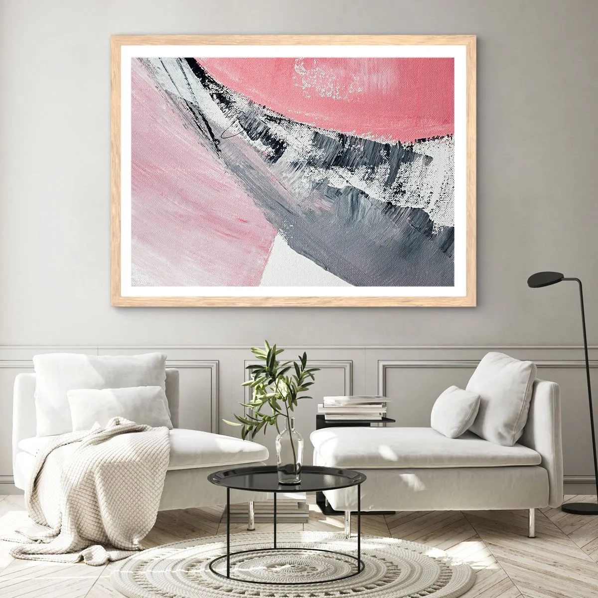 Affisch i ram av ljusek - Anpassad komposition - 100x70 cm