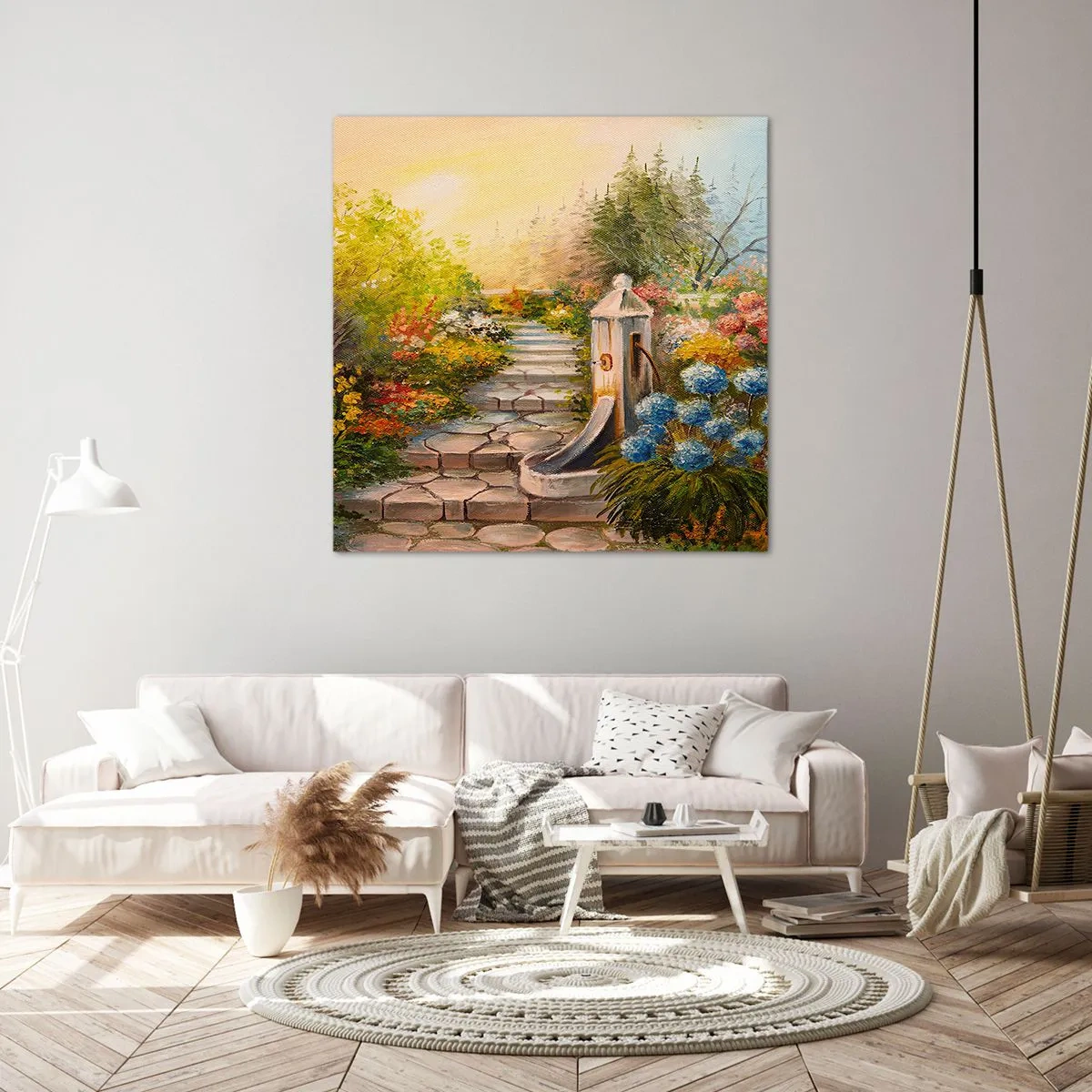 Canvastavla - Bild på duk - Fullt blommande - 30x30 cm