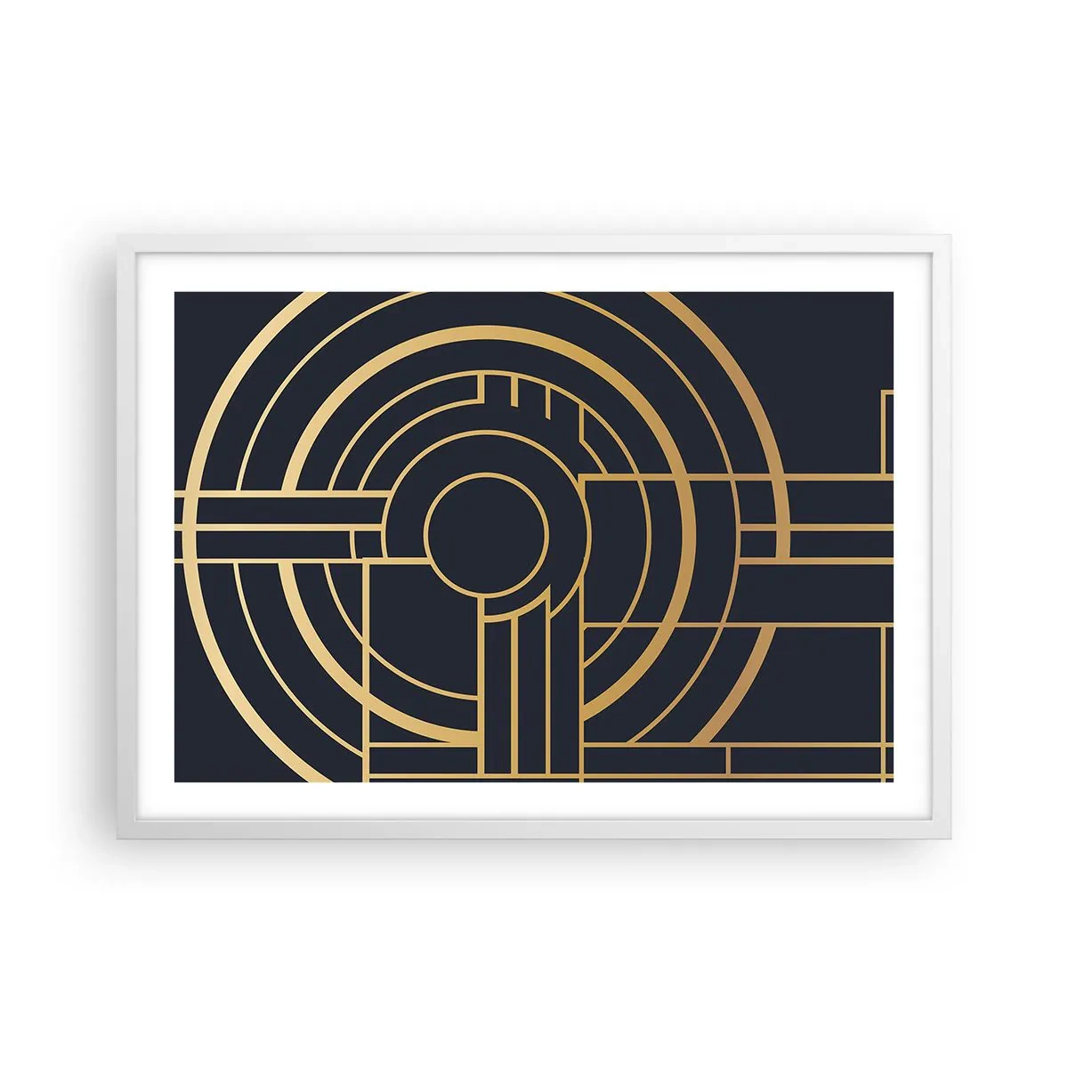 Affisch i vit ram - Sakernas gång - 70x50 cm