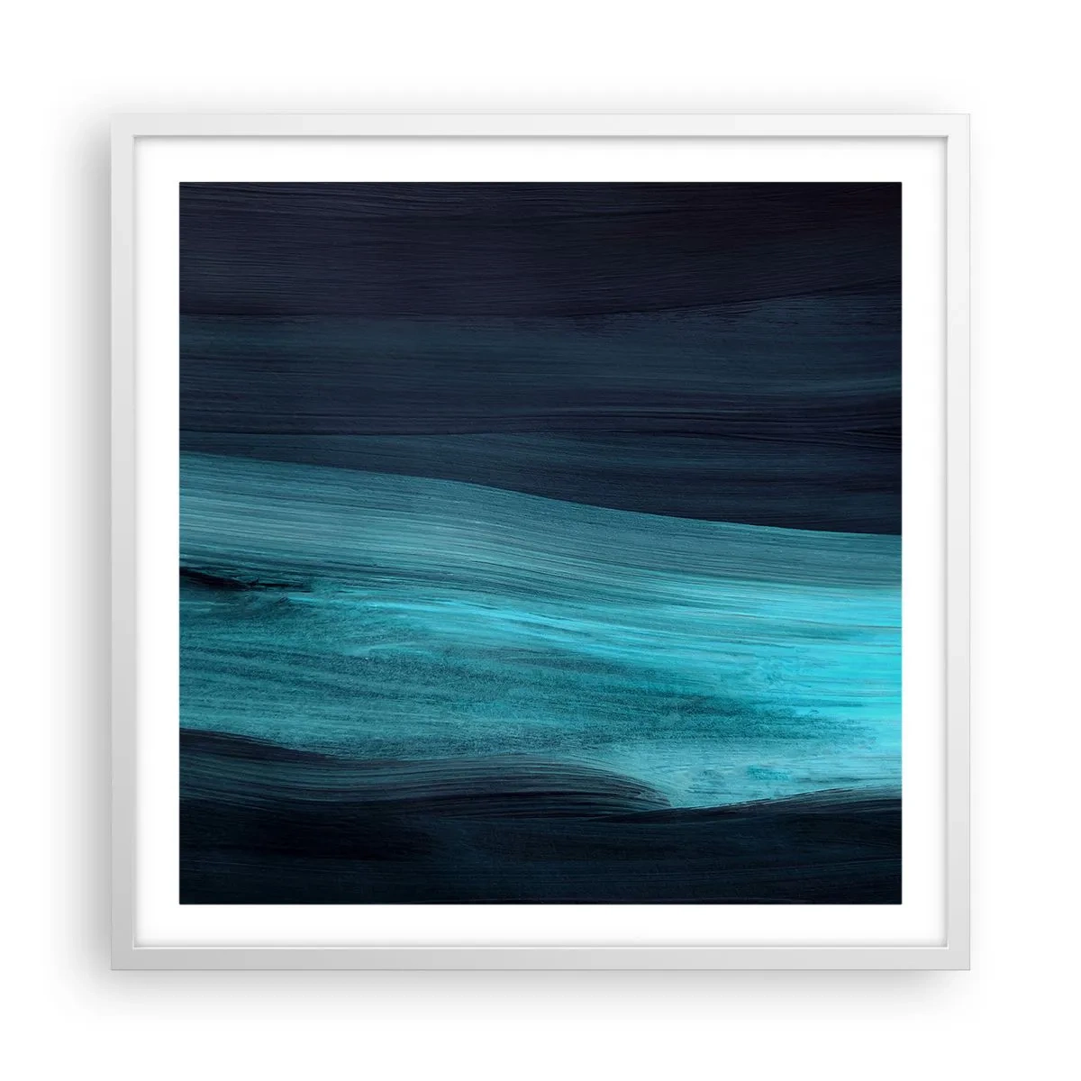 Affisch i vit ram - Flyt med strömmen - 60x60 cm